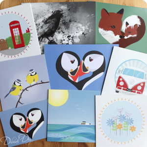 selection of greeting cards by Deborah Dey