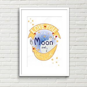 Love You to the Moon art print