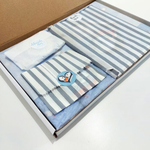 puffin love gift wrap box packaging